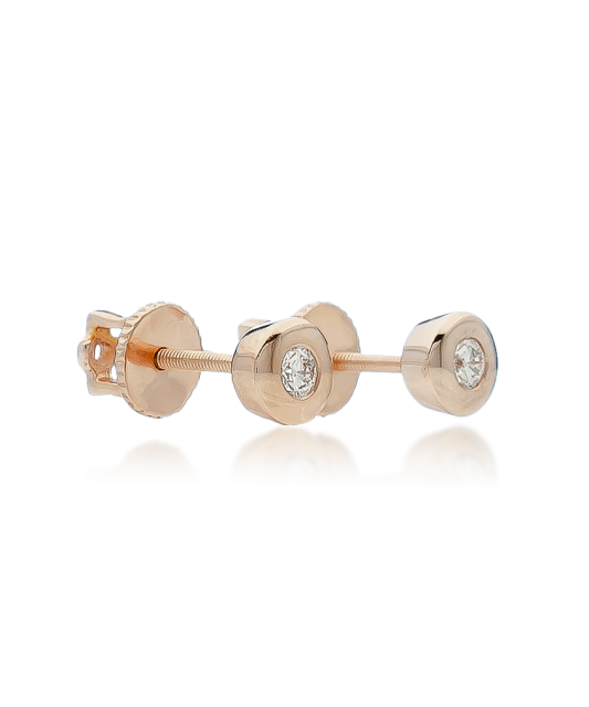 Kuldkõrvarõngad briljandiga Goldinga 01617