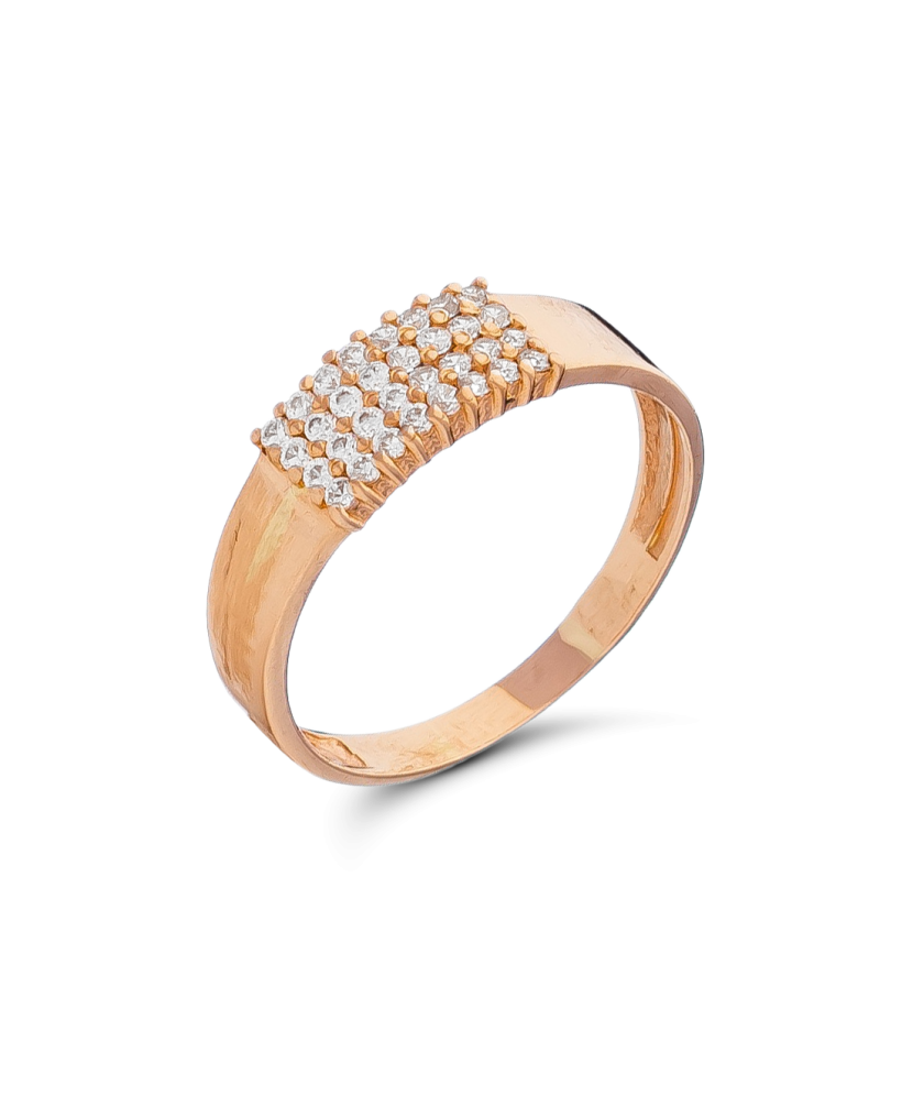 Золотое кольцо с цирконами