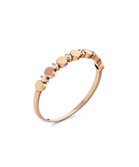 Kuldsõrmus tsirkoonidega Goldinga CR5593-FCZ/LP