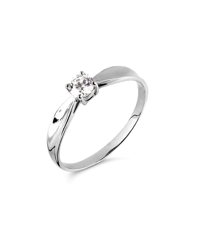 Valgest kullast sõrmus kristallidega Goldinga T302014997