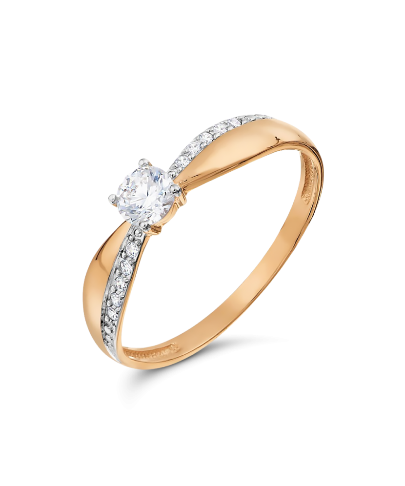 Kuldsõrmus tsirkoonidega Goldinga T14701A316