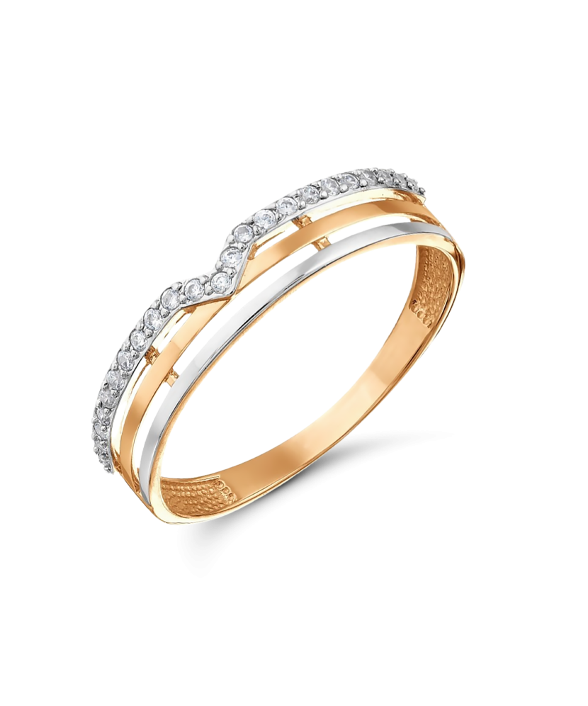 Kuldsõrmus tsirkoonidega Goldinga T14701A474