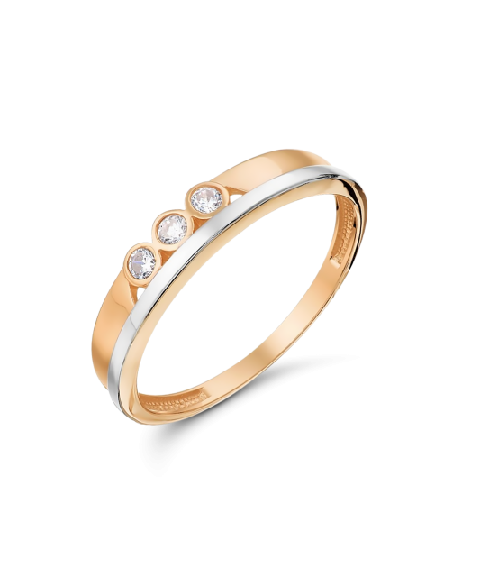 Kuldsõrmus tsirkoonidega Goldinga T14701A593