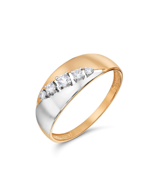 Kuldsõrmus tsirkoonidega