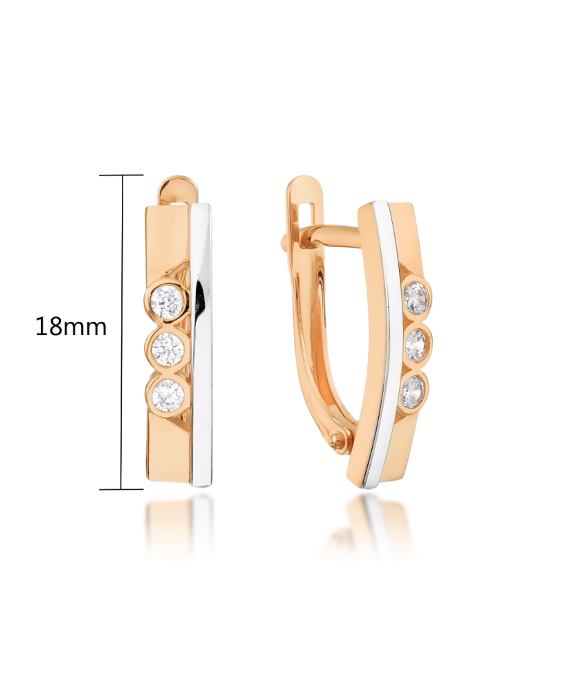 Золотые серьги с цирконами