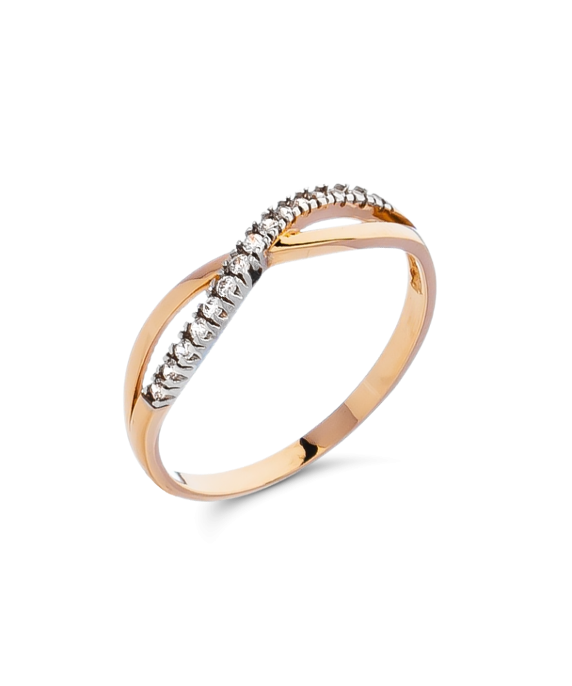 Kuldsõrmus tsirkoonidega Goldinga 01856