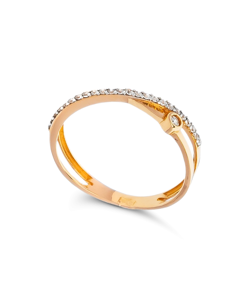 Kuldsõrmus tsirkoonidega Goldinga 01868