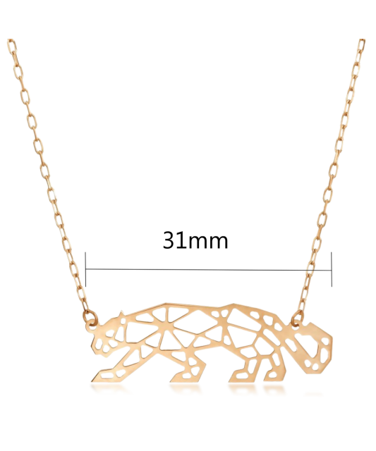 Золотая цепочка с подвеской "Леопард"