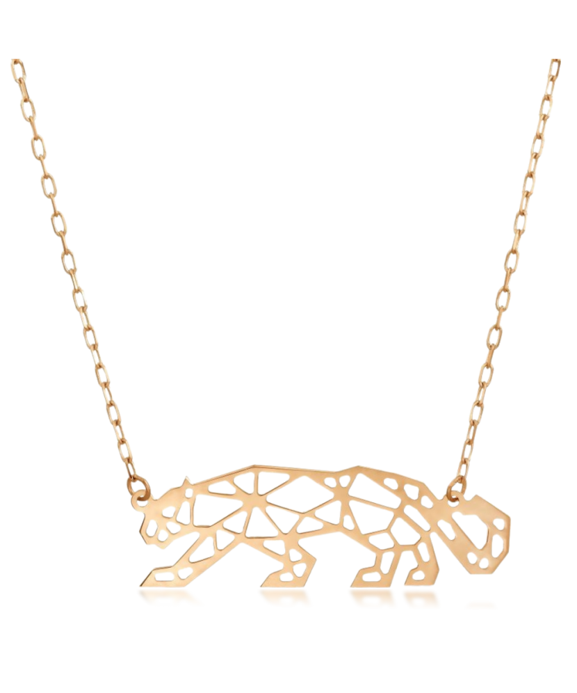 Золотая цепочка с подвеской "Леопард"