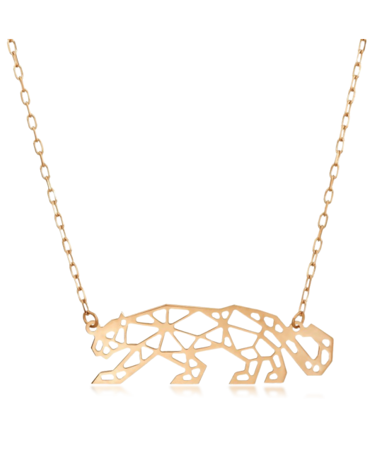 Золотая цепочка с подвеской "Леопард"