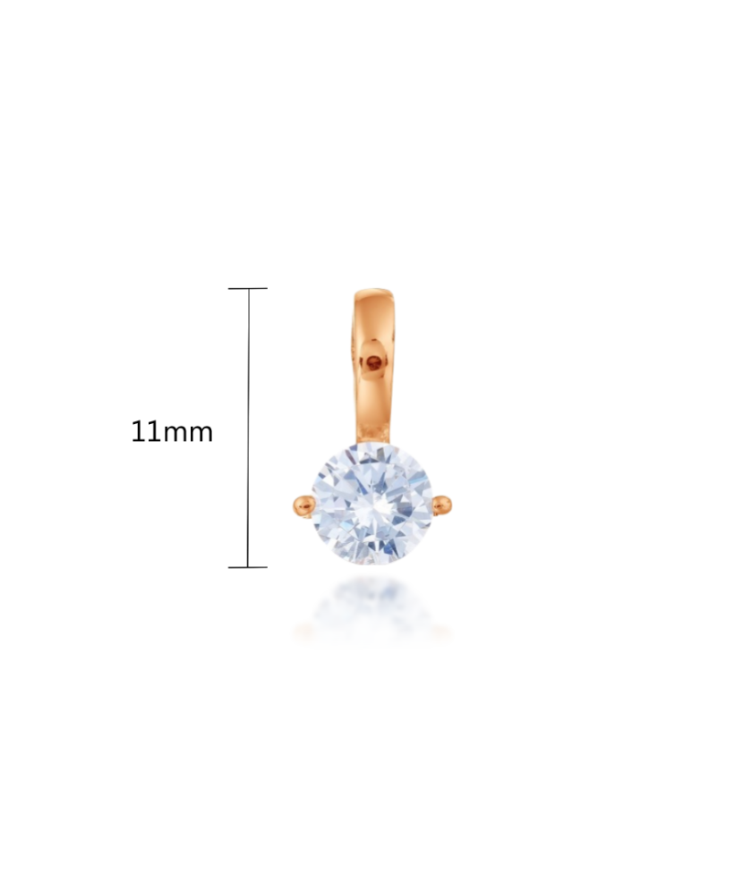 Золотой подвеска с цирконом