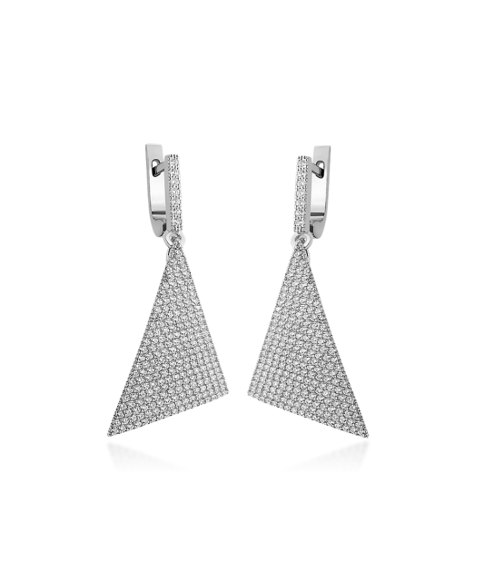 Серьги из серебра с цирконами