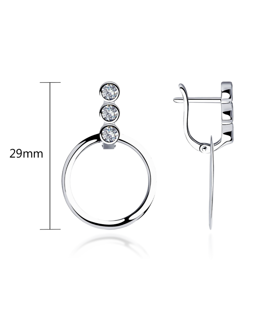 Hõbekõrvarõngad tsirkoonidega Goldinga S94023556