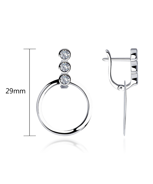 Hõbekõrvarõngad tsirkoonidega Goldinga S94023556