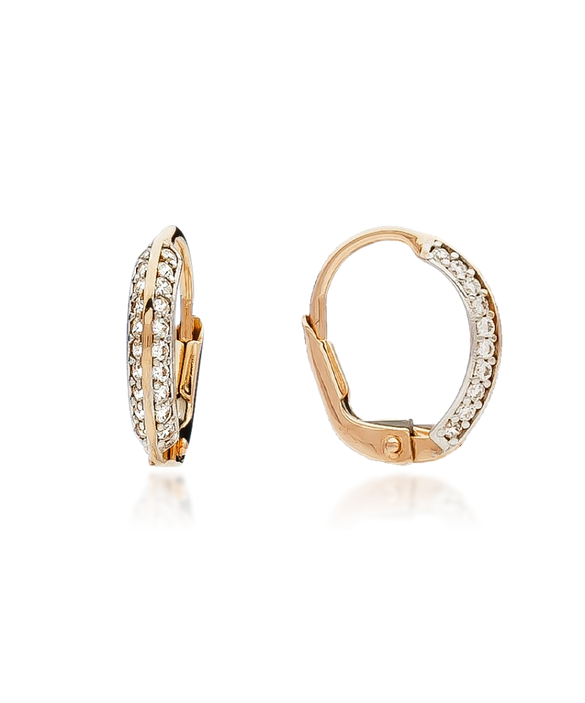 Kuldkõrvarõngad tsirkoonidega