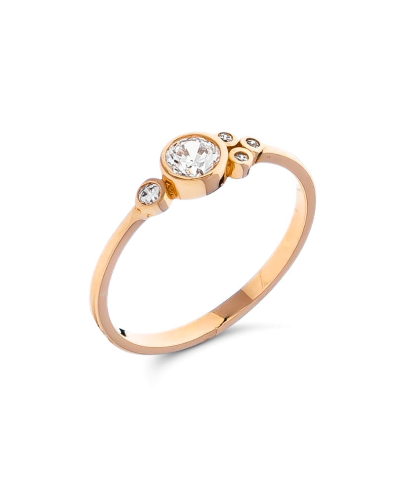 Kuldsõrmus tsirkoonidega Goldinga 01881