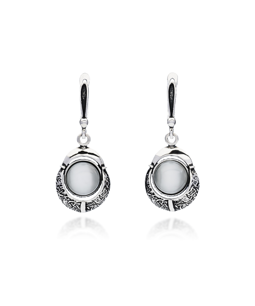 Hõbekõrvarõngad kassisilma kiviga Goldinga A109-KATES