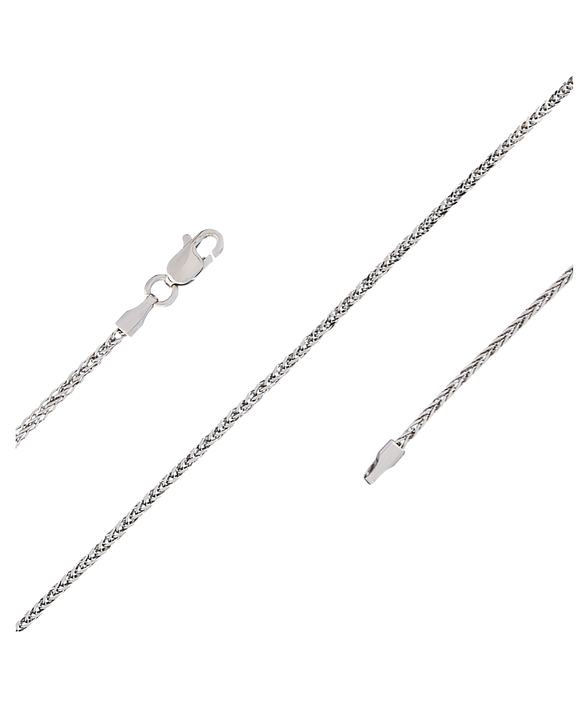 Valgest kullast kett "Spiker" 1.1mm Goldinga 02184