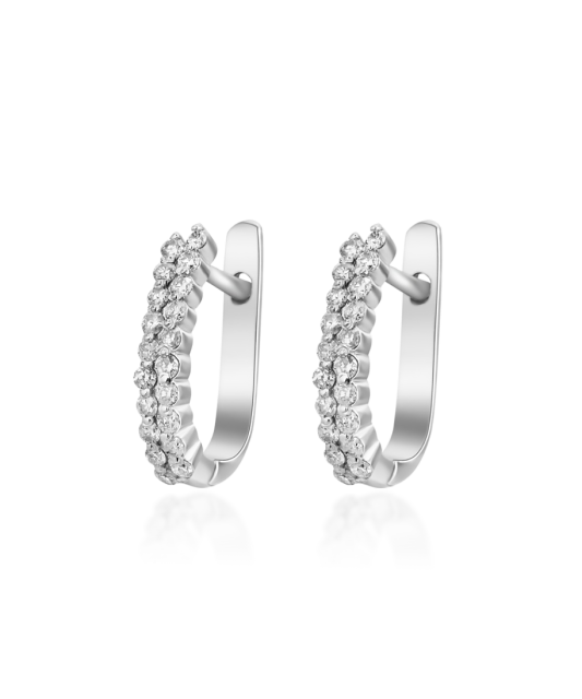 Серьги из серебра с бриллиантами