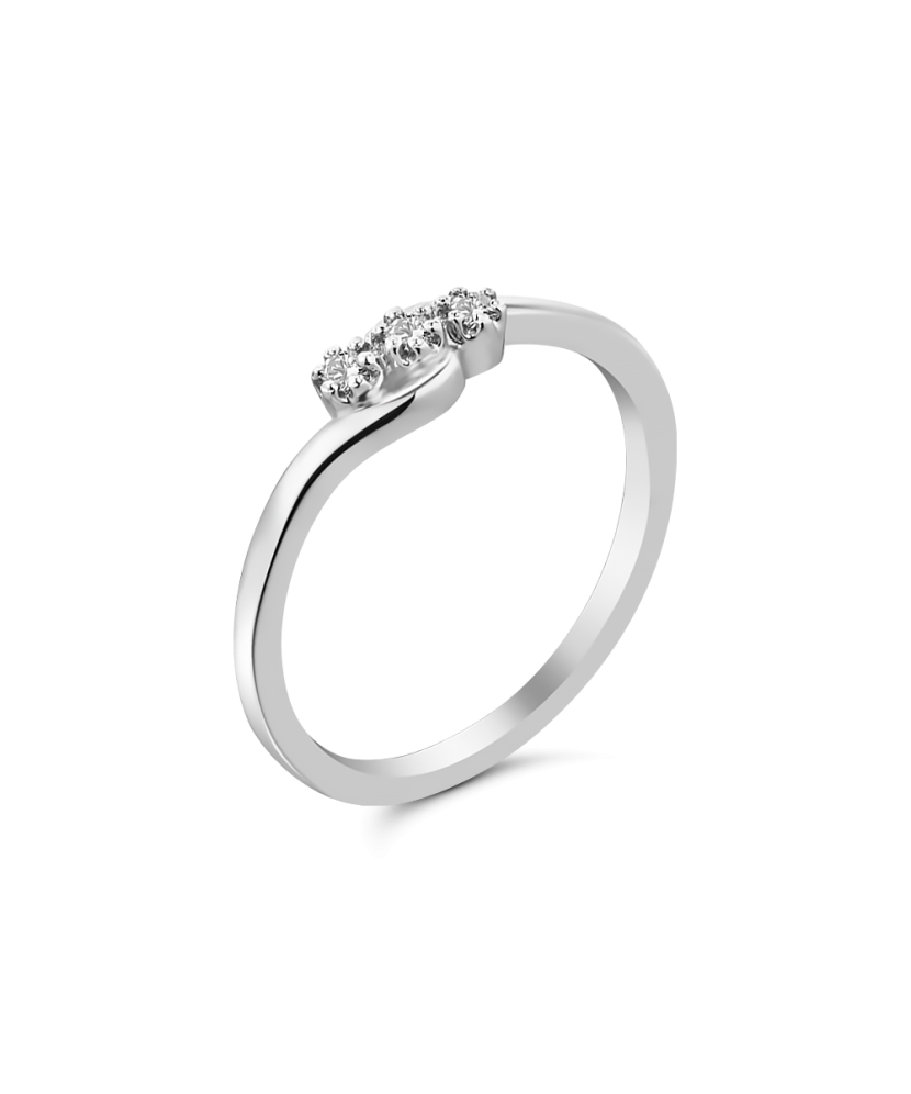 Hõbesõrmus briljantidega Goldinga GS-01-25B-10