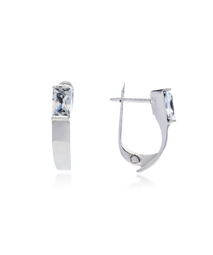 Hõbekõrvarõngad tsirkooniga Goldinga A36-CIRK