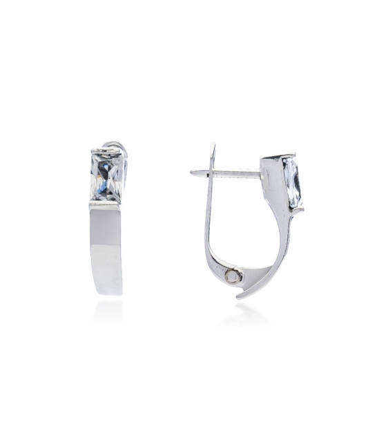 Серьги из серебра с цирконом