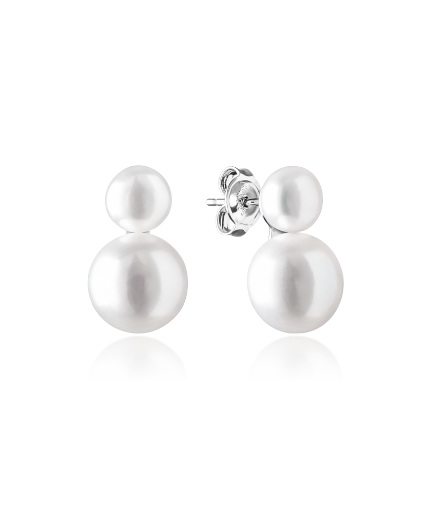 Hõbekõrvarõngad naturaalsete pärlitega Goldinga MS19404E-W