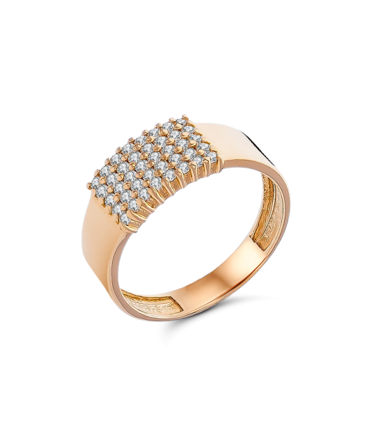 Kuldsõrmus tsirkoonidega Goldinga 01745B