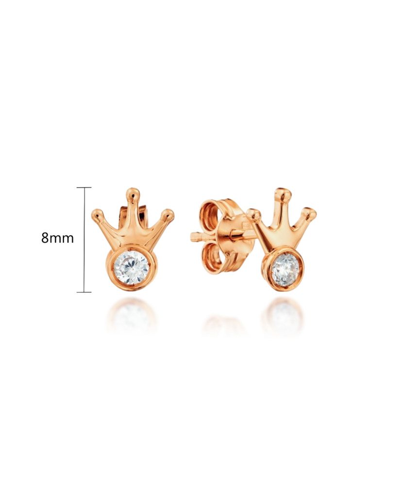 Золотые серьги с цирконом