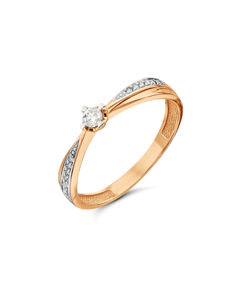 Kuldsõrmus teemanditega Goldinga T14601A149