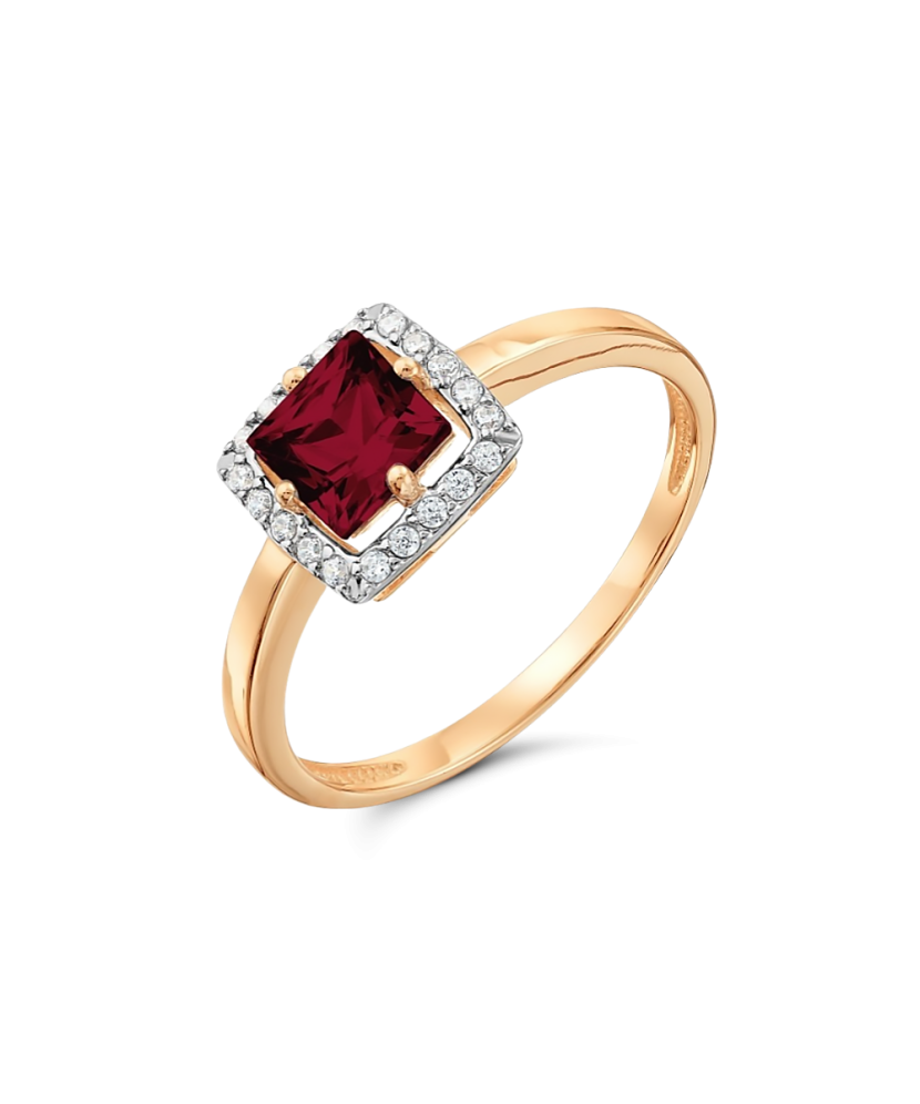 Kuldsõrmus granaadi ja tsirkoonidega Goldinga T147017680