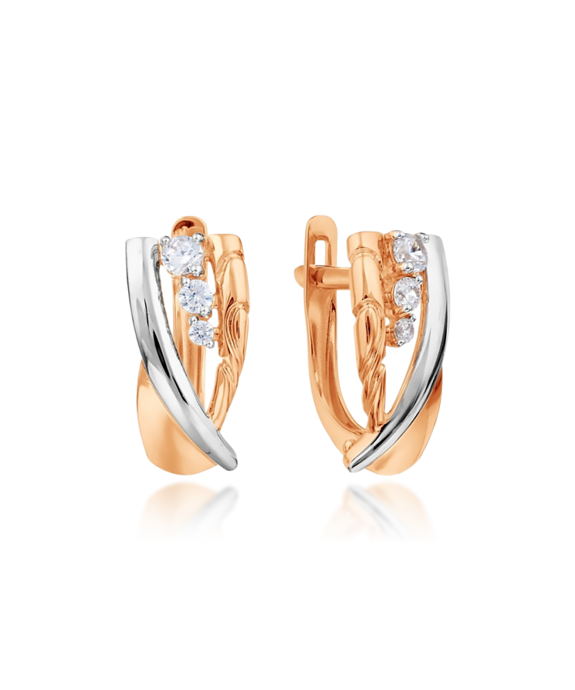 Kuldkõrvarõngad tsirkoonidega