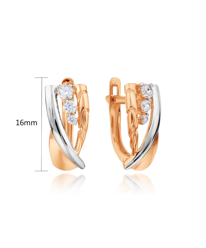 Kuldkõrvarõngad tsirkoonidega