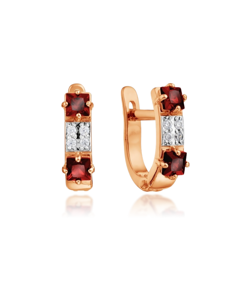 Kuldkõrvarõngad tsirkoonidega Goldinga T142026763-02