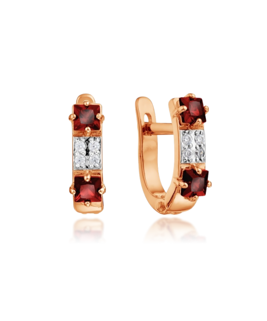 Kuldkõrvarõngad tsirkoonidega Goldinga T142026763-02