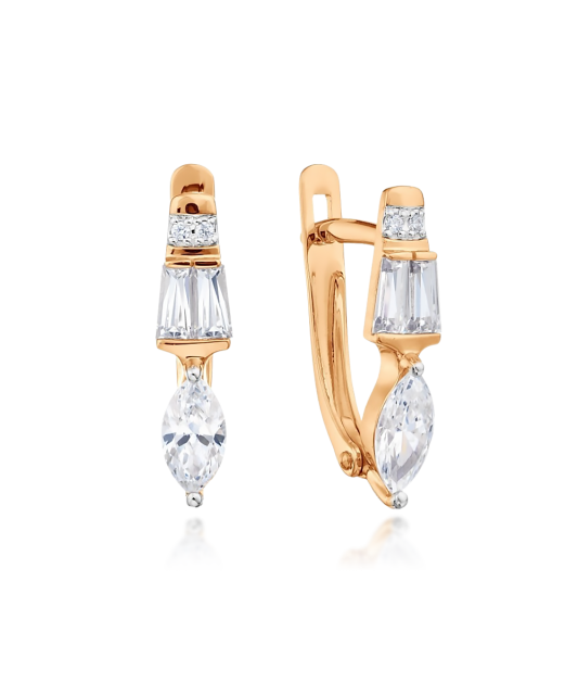 Kuldkõrvarõngad tsirkoonidega Goldinga T142029802