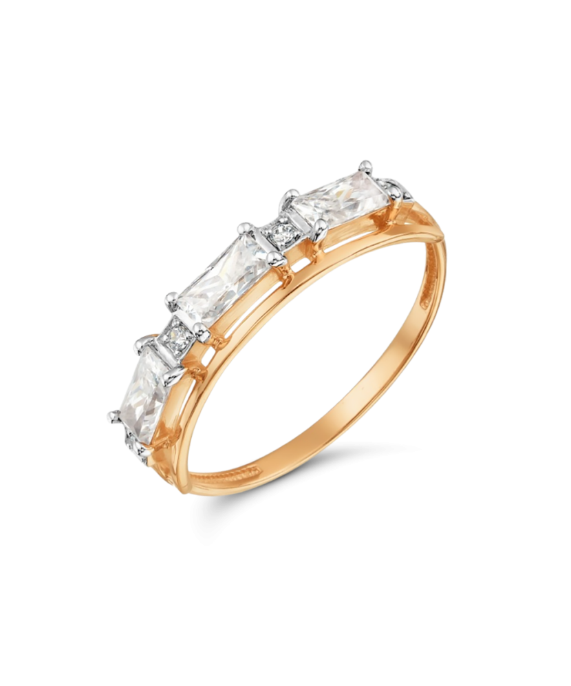 Золотое кольцо с цирконами