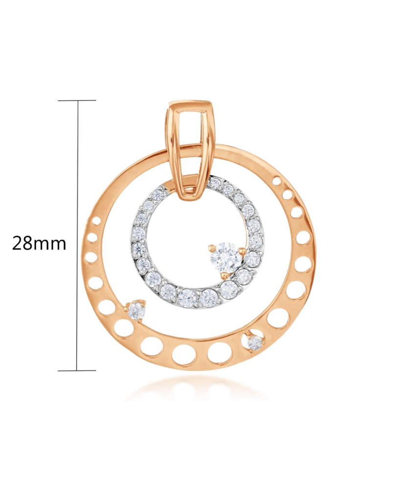 Золотая подвеска с цирконами