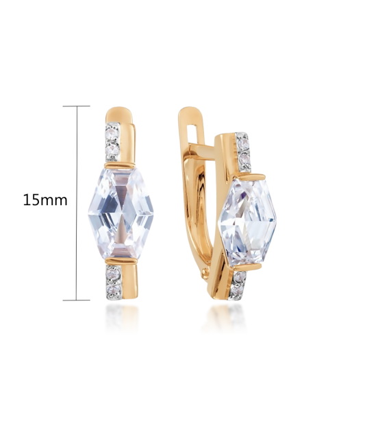 Kuldkõrvarõngad tsirkoonidega Goldinga T142029728