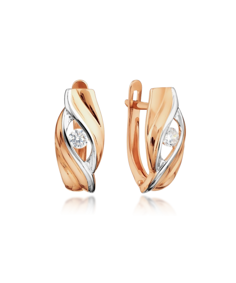 Kuldkõrvarõngad tsirkoonidega