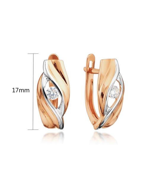 Kuldkõrvarõngad tsirkoonidega