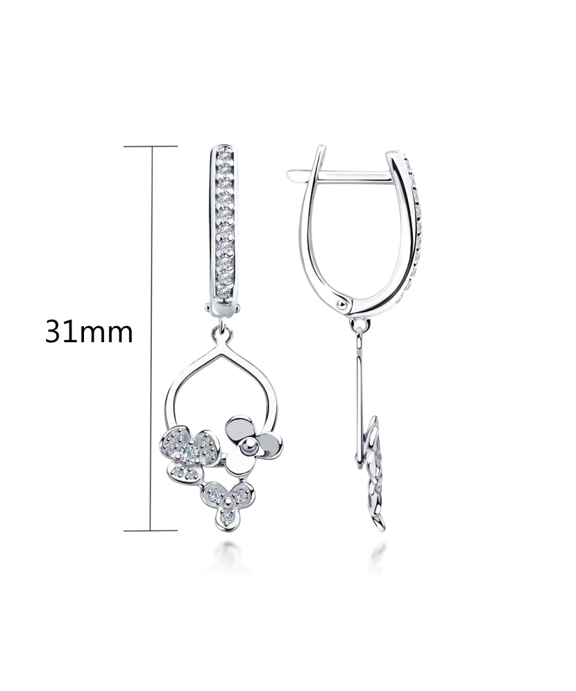 Hõbekõrvarõngad tsirkoonidega Goldinga S94023461