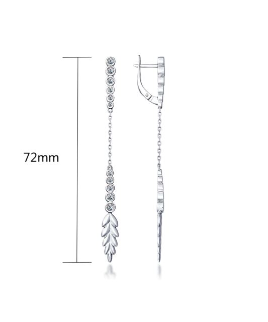 Серьги из серебра с цирконами