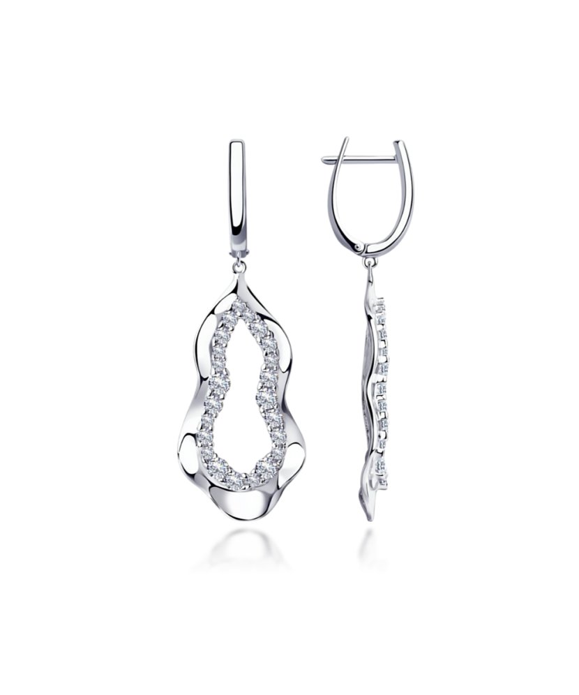 Hõbekõrvarõngad tsirkoonidega Goldinga S94023766