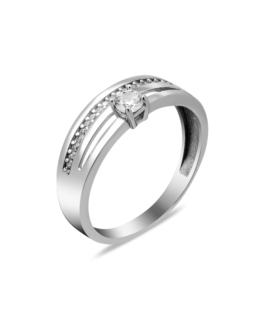 Hõbesõrmus tsirkoonidega Goldinga 319-01-R