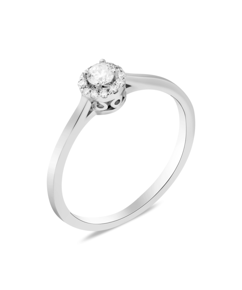 Серебряное кольцо с цирконами