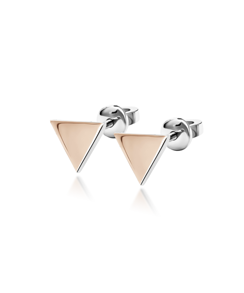 Kullatud hõbekõrvarõngad "Kolmnurk" Goldinga GS-02-TORES