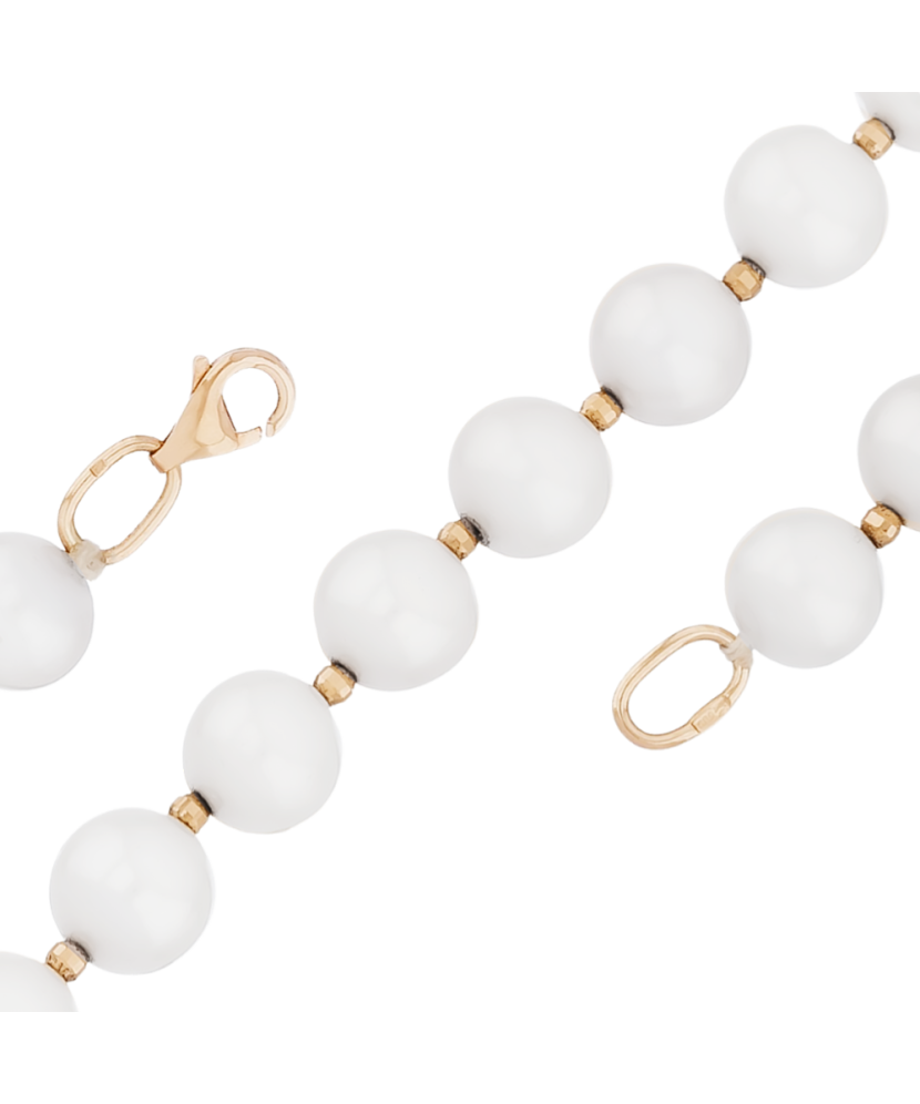 Жемчужное ожерелье/колье с золотом 9мм