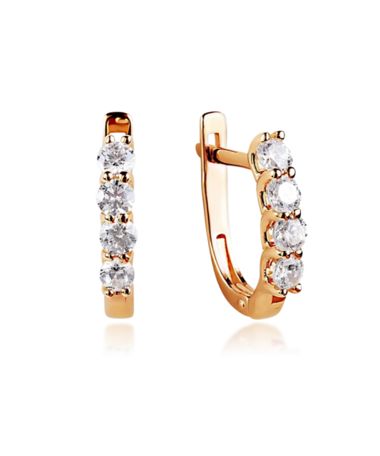 Kuldkõrvarõngad kristallidega