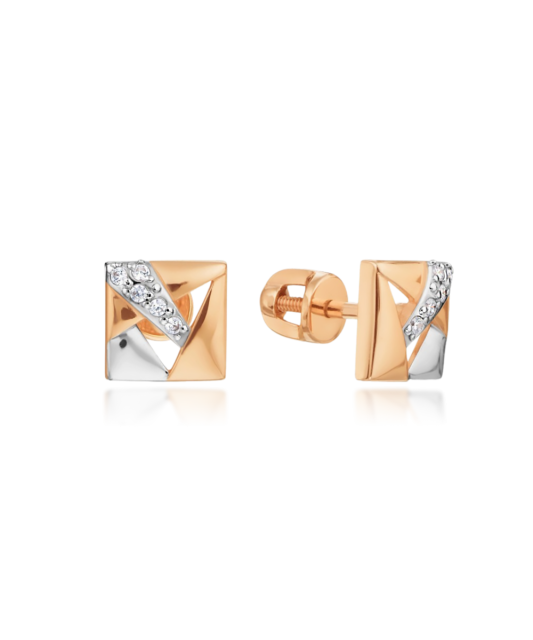 Kuldkõrvarõngad tsirkoonidega